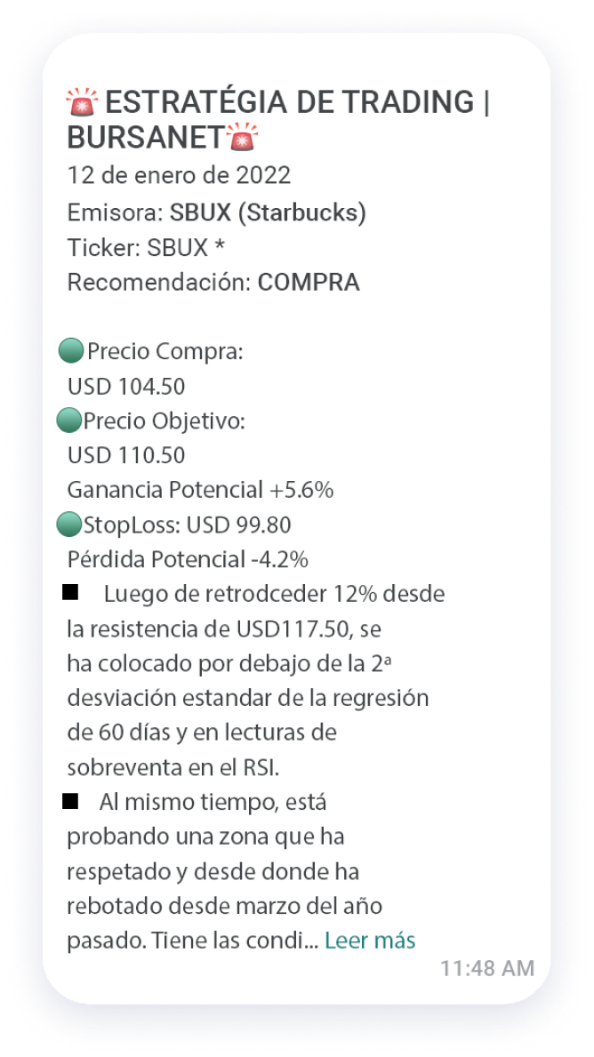Mensaje de whatsapp mobile de trading Mensaje de whatsapp mobile de trading en Bursanet
