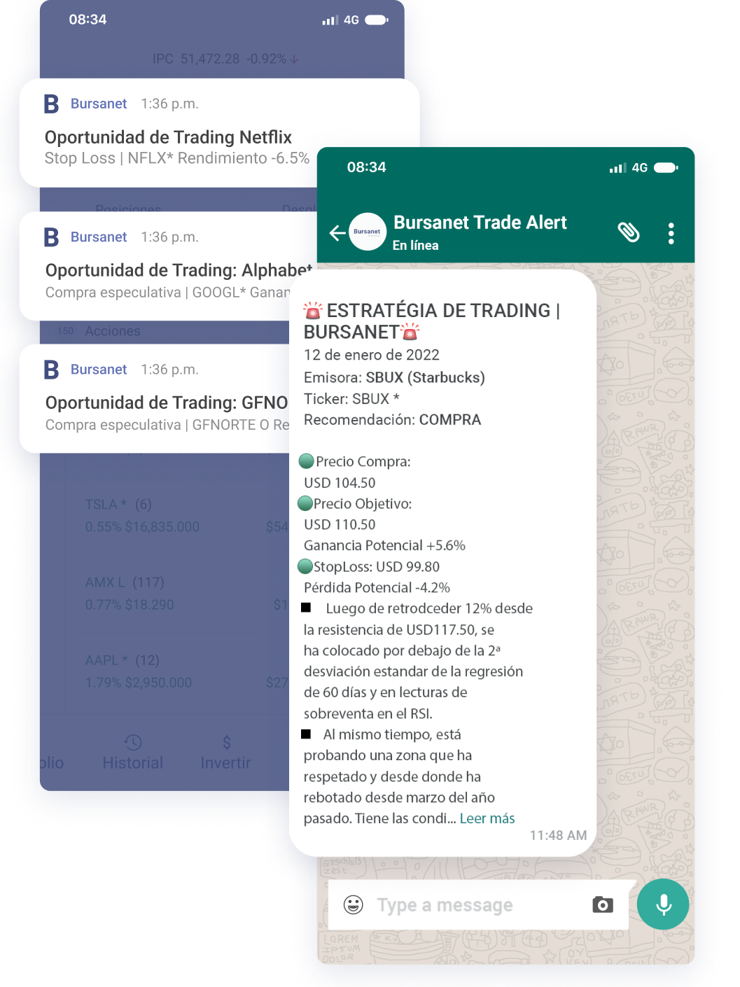 Alerta mobile de trading Alerta mobile de trading en Bursanet