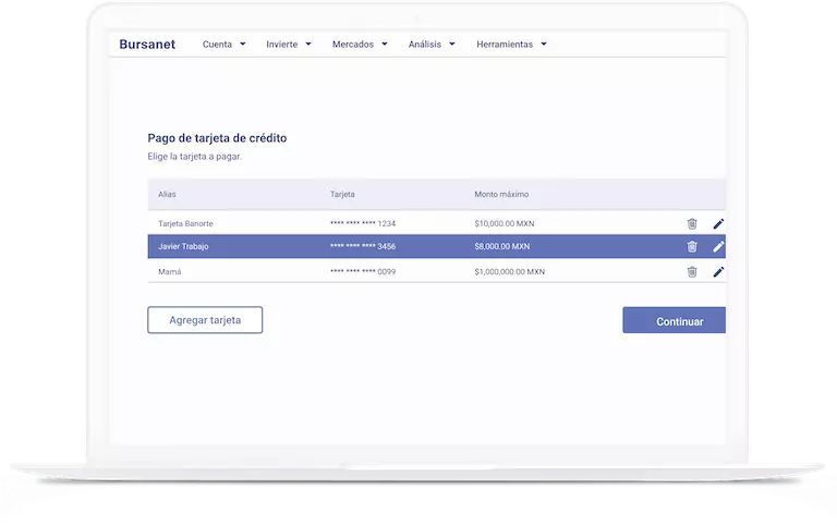 Paga tu tarjeta de crédito Paga tu tarjeta de crédito en Bursanet