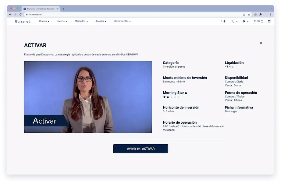 Fondos de inversión Fondos de inversión en Bursanet
